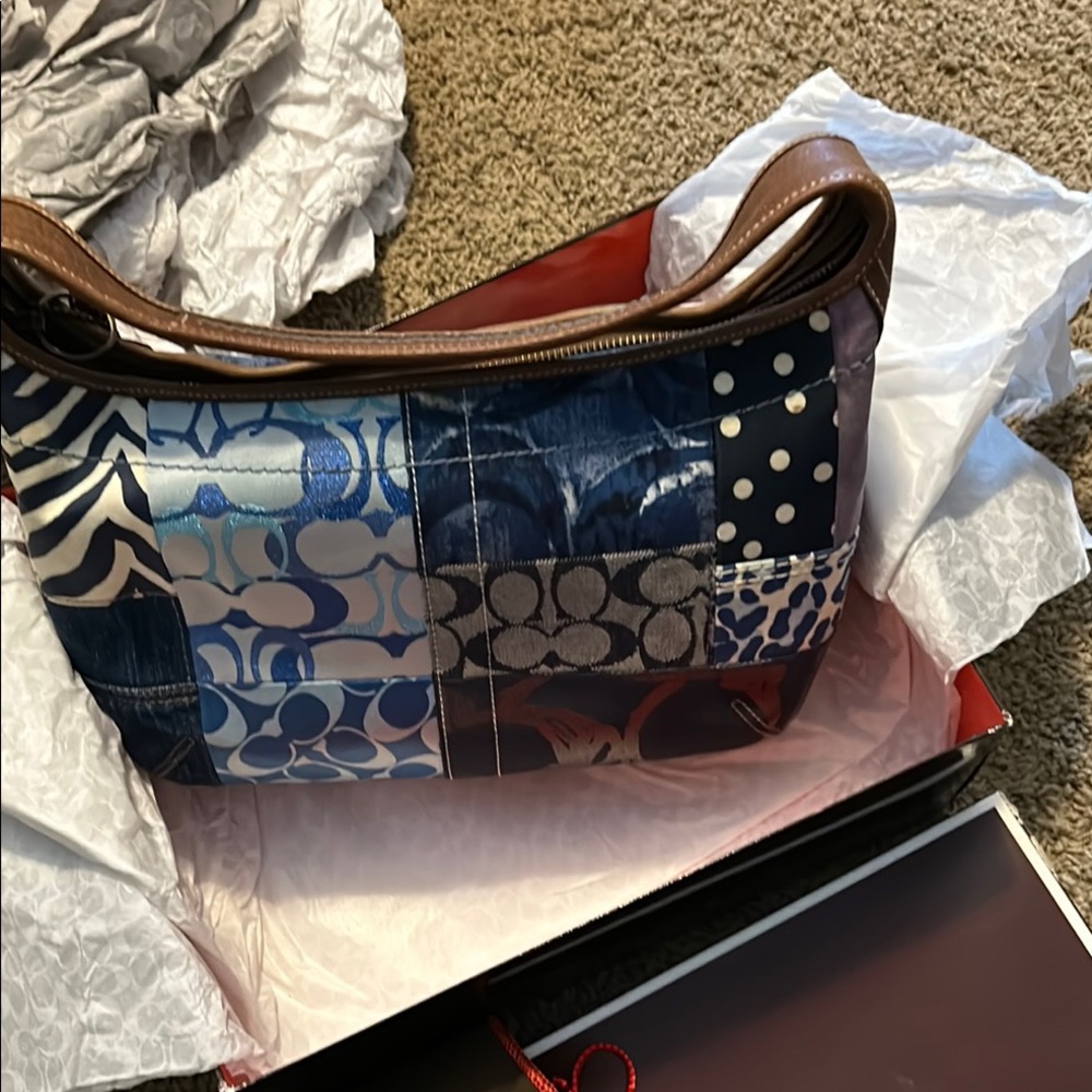 Coach Patchwork Shoulder Bag - Multicolor 10808 - Picture 3 of 7